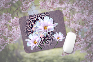 Lavender Beauties - Mouse Pad - Lisa Dailey Black Cat Art & Design