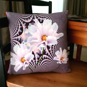 Lavender Beauties - Throw Pillow - Lisa Dailey Black Cat Art & Design