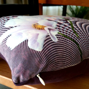 Lavender Beauties - Throw Pillow - Lisa Dailey Black Cat Art & Design