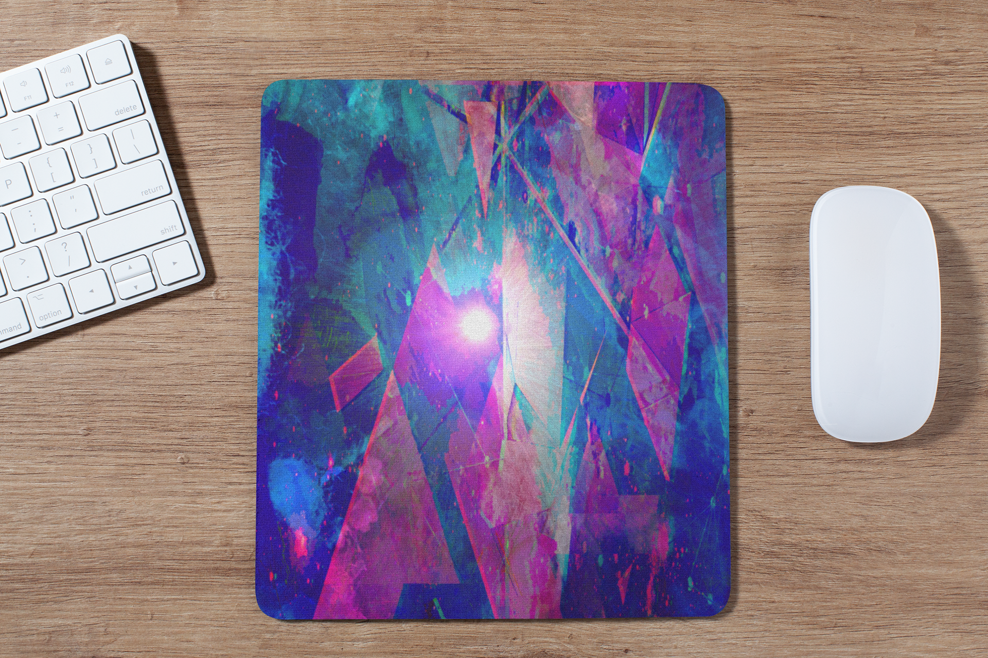 Moonlight in Abstraction - Mouse Pad - Lisa Dailey Black Cat Art & Design