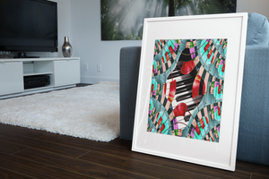 Piano Keys Sway - Art Print - Lisa Dailey Black Cat Art & Design