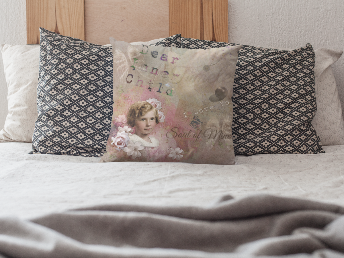 Soul 'O Mine - Throw Pillow - Lisa Dailey Black Cat Art & Design