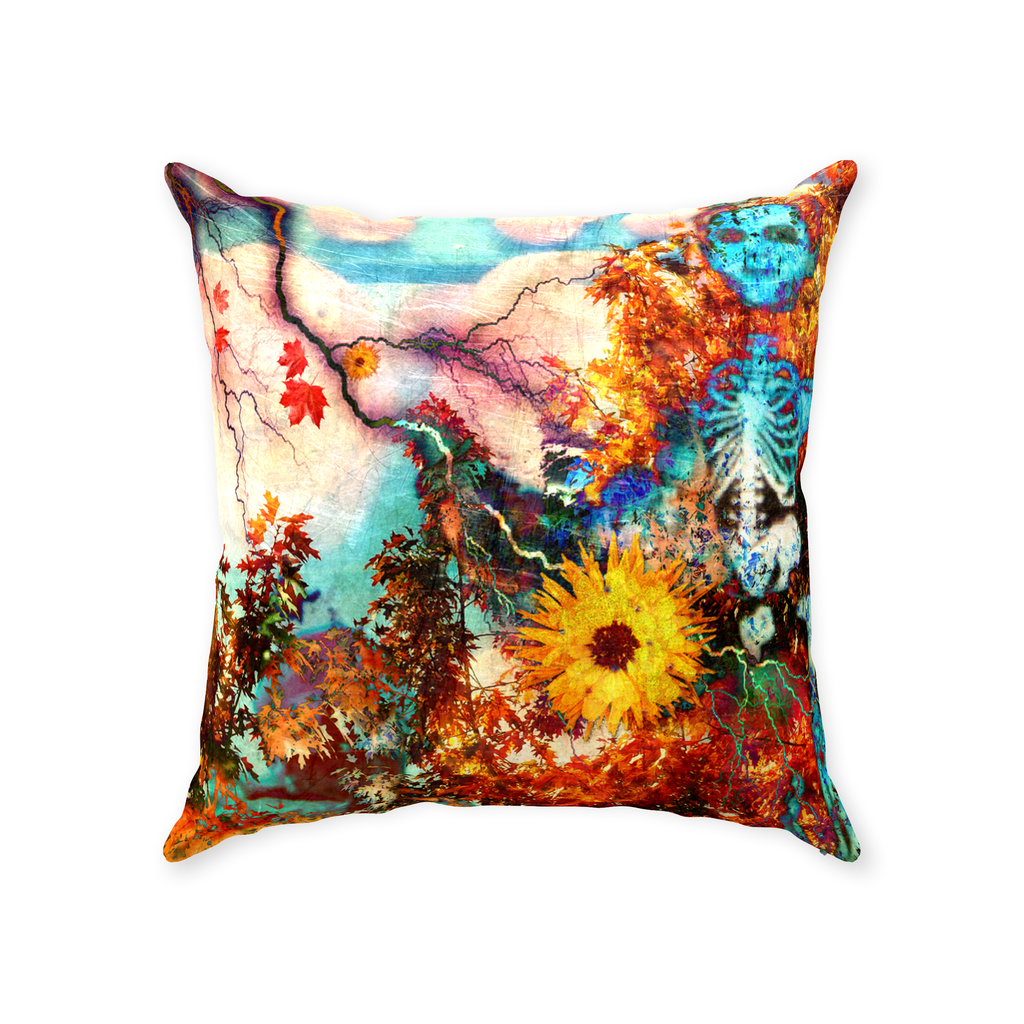 Trick or Treat - Throw Pillow - Lisa Dailey Black Cat Art & Design