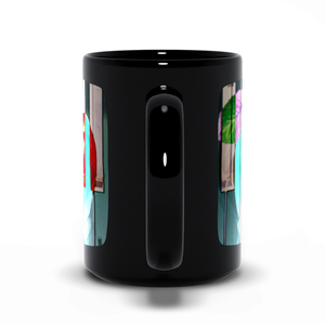 Glowing Apple - Black Mug - Lisa Dailey Black Cat Art & Design