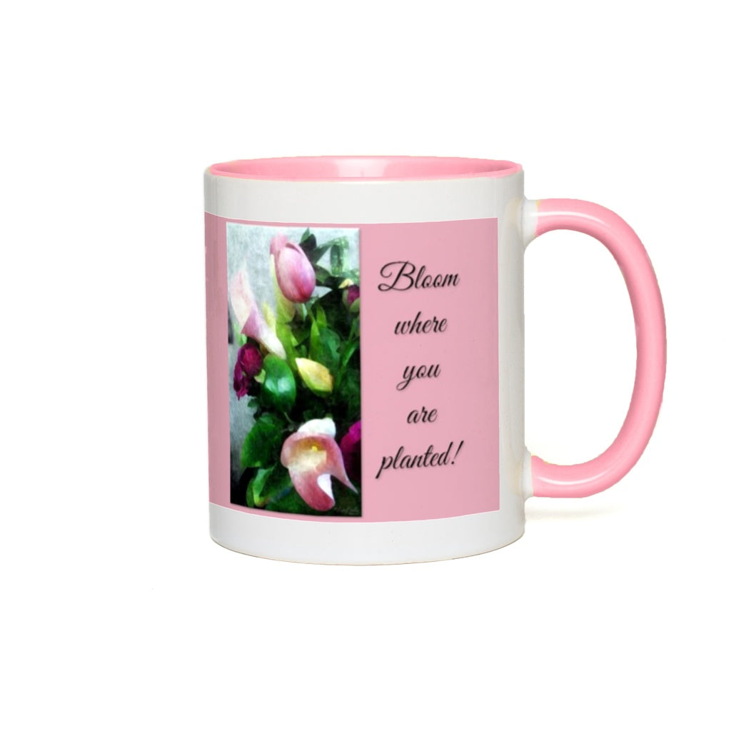 Flower Bouquet - Accent Mug - Lisa Dailey Black Cat Art & Design