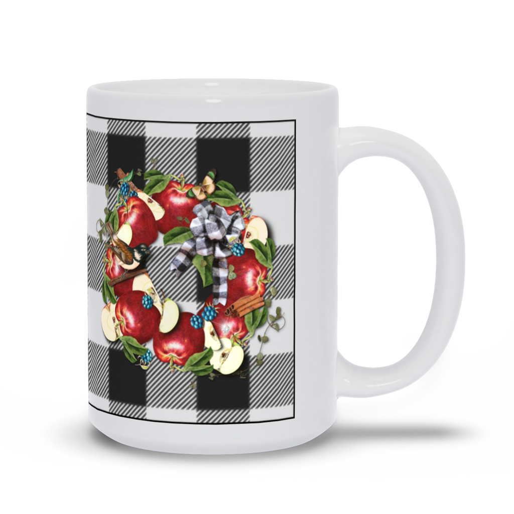 Sweet Apple Pie - Buffalo Plaid - White Mug