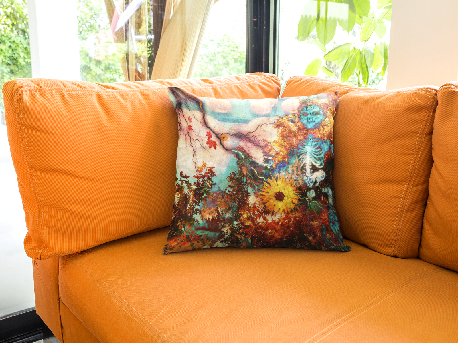 Trick or Treat - Throw Pillow - Lisa Dailey Black Cat Art & Design